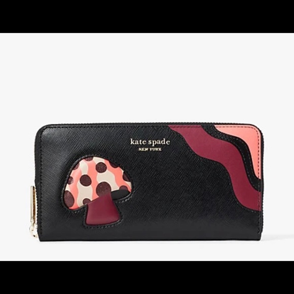 kate spade Handbags - New! Enchanted Forest Glitter Mushroom Continental Wallet